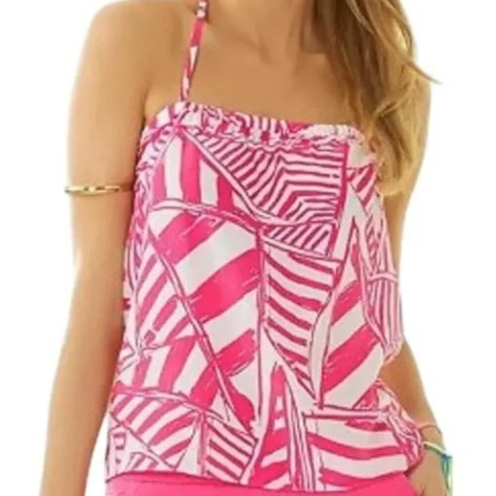 NWT Lilly Pulitzer Lei Lei Capri Silk Tie-Neck Halter